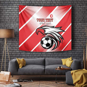 Custom Tunisia Football Tapestry Go Eagles of Carthage