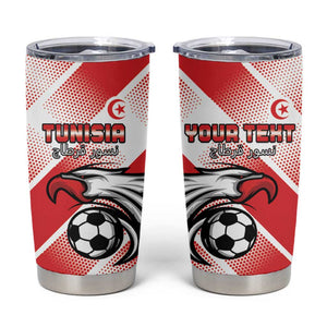 Custom Tunisia Football Tumbler Cup Go Eagles of Carthage