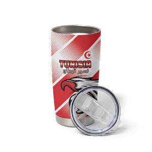 Custom Tunisia Football Tumbler Cup Go Eagles of Carthage