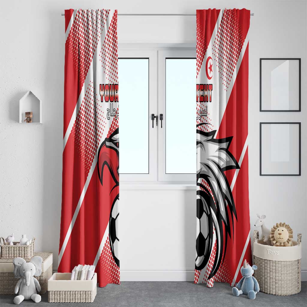Custom Tunisia Football Window Curtain Go Eagles of Carthage