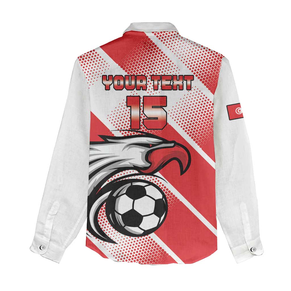 Custom Tunisia Football Women Casual Shirt Go Eagles of Carthage LT15