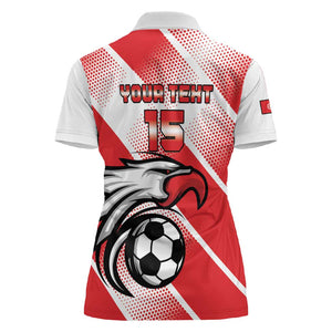 Custom Tunisia Football Women Polo Shirt Go Eagles of Carthage