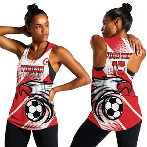 Custom Tunisia Football Women Racerback Tank Go Eagles of Carthage