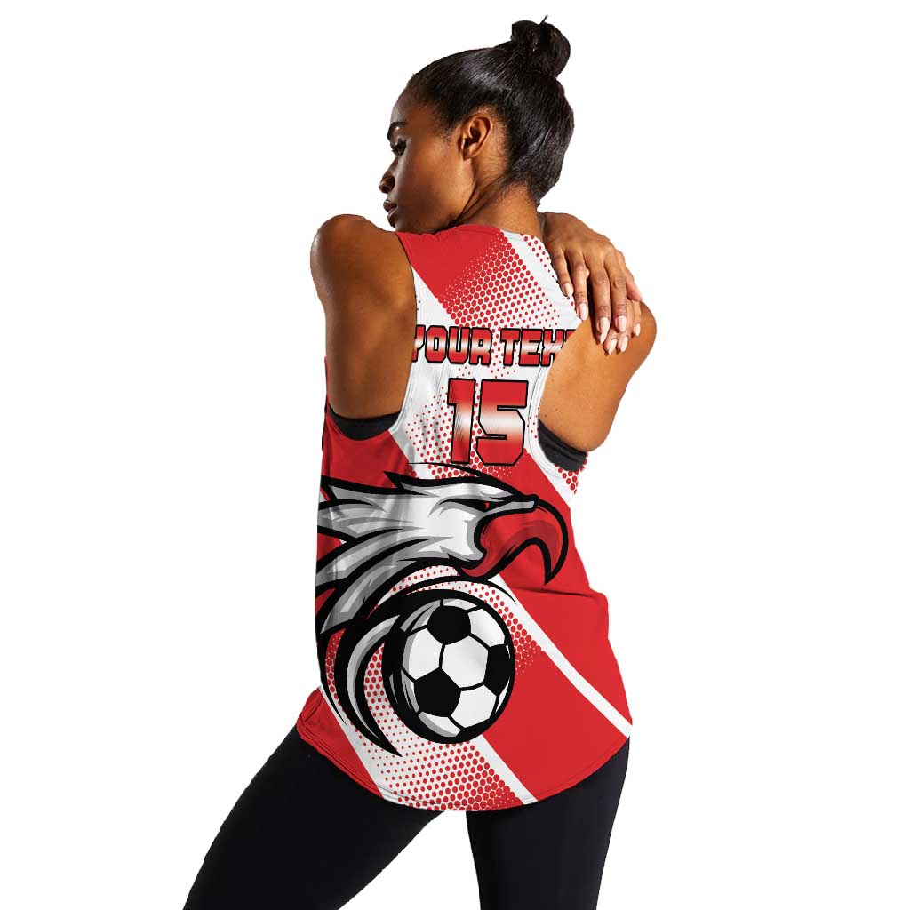Custom Tunisia Football Women Racerback Tank Go Eagles of Carthage