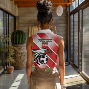 Custom Tunisia Football Women Sleeveless Polo Shirt Go Eagles of Carthage