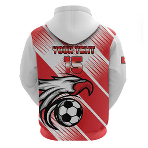 Custom Tunisia Football Zip Hoodie Go Eagles of Carthage