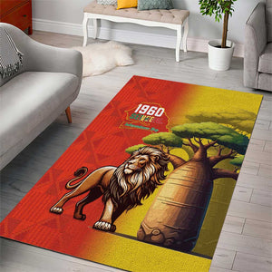 Afro Senegal Independence Day Area Rug 65th Anniversary - Kente Pattern