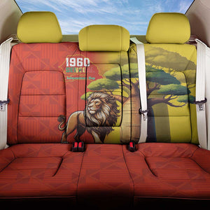Afro Senegal Independence Day Back Car Seat Cover 65th Anniversary - Kente Pattern