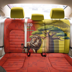 Afro Senegal Independence Day Back Car Seat Cover 65th Anniversary - Kente Pattern