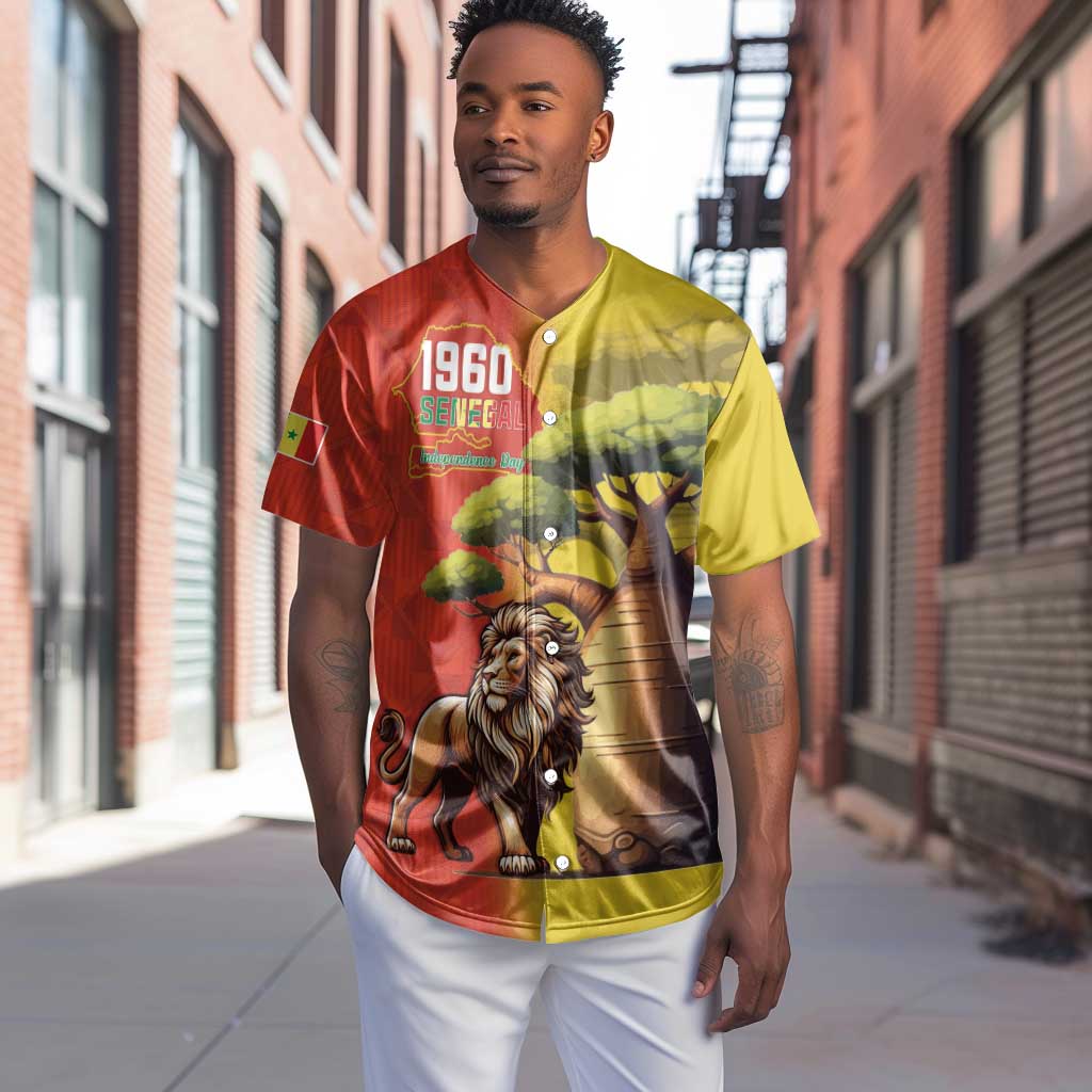 Afro Senegal Independence Day Baseball Jersey 65th Anniversary - Kente Pattern