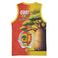 Afro Senegal Independence Day Basketball Jersey 65th Anniversary - Kente Pattern - African Pride