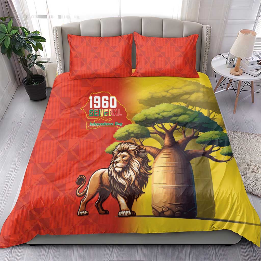 Afro Senegal Independence Day Bedding Set 65th Anniversary - Kente Pattern