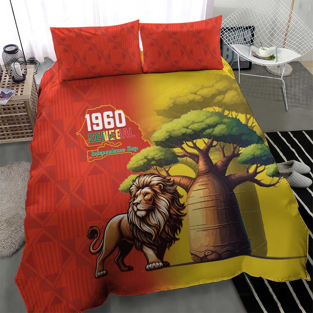 Afro Senegal Independence Day Bedding Set 65th Anniversary - Kente Pattern