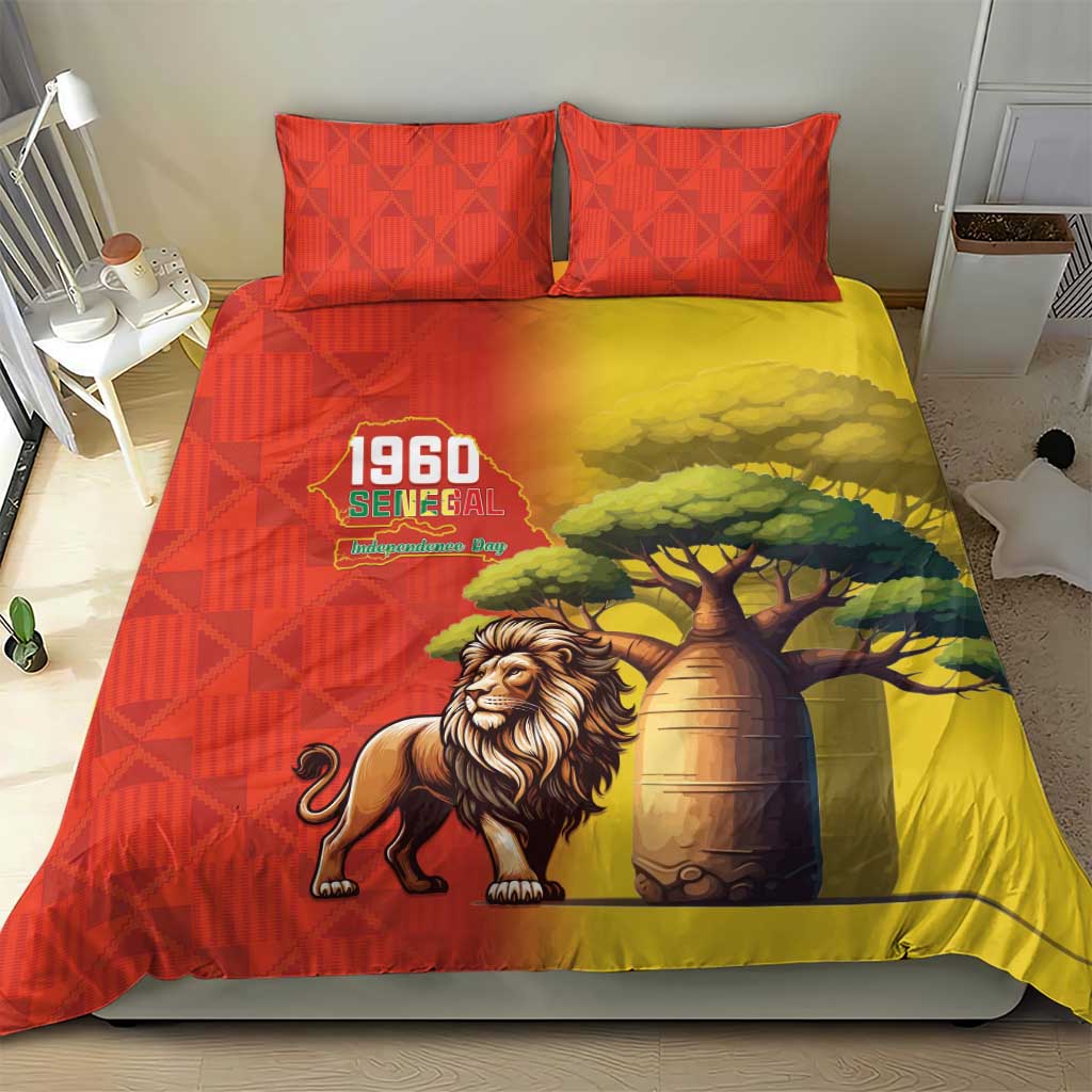 Afro Senegal Independence Day Bedding Set 65th Anniversary - Kente Pattern