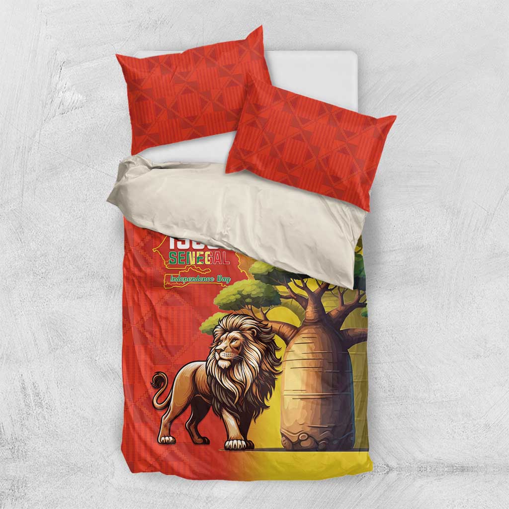 Afro Senegal Independence Day Bedding Set 65th Anniversary - Kente Pattern