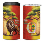 Afro Senegal Independence Day 4 in 1 Can Cooler Tumbler 65th Anniversary - Kente Pattern