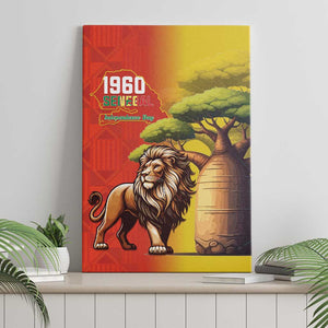 Afro Senegal Independence Day Canvas Wall Art 65th Anniversary - Kente Pattern