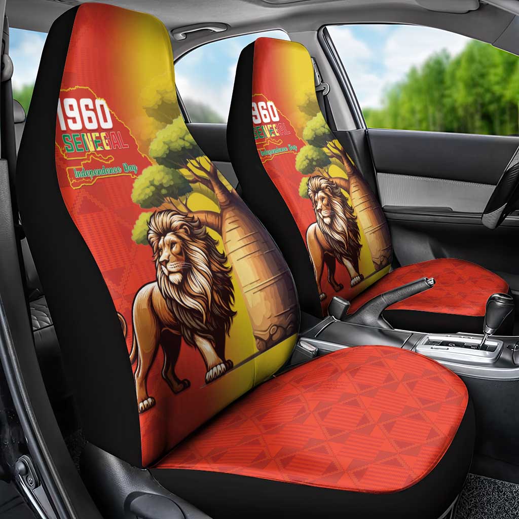 Afro Senegal Independence Day Car Seat Cover 65th Anniversary - Kente Pattern