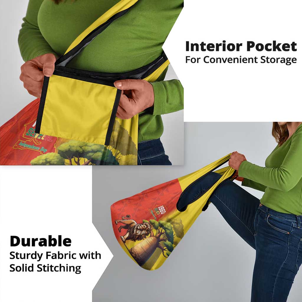 Afro Senegal Independence Day Grocery Bag 65th Anniversary - Kente Pattern