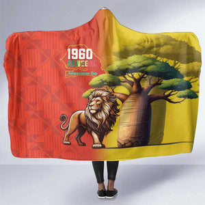 Afro Senegal Independence Day Hooded Blanket 65th Anniversary - Kente Pattern