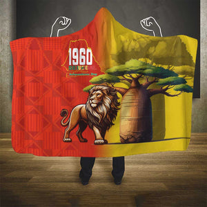 Afro Senegal Independence Day Hooded Blanket 65th Anniversary - Kente Pattern