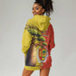 Afro Senegal Independence Day Hoodie Dress 65th Anniversary - Kente Pattern