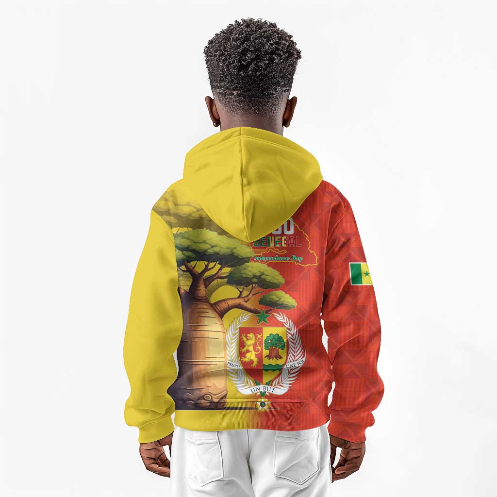 Afro Senegal Independence Day Kid Hoodie 65th Anniversary - Kente Pattern