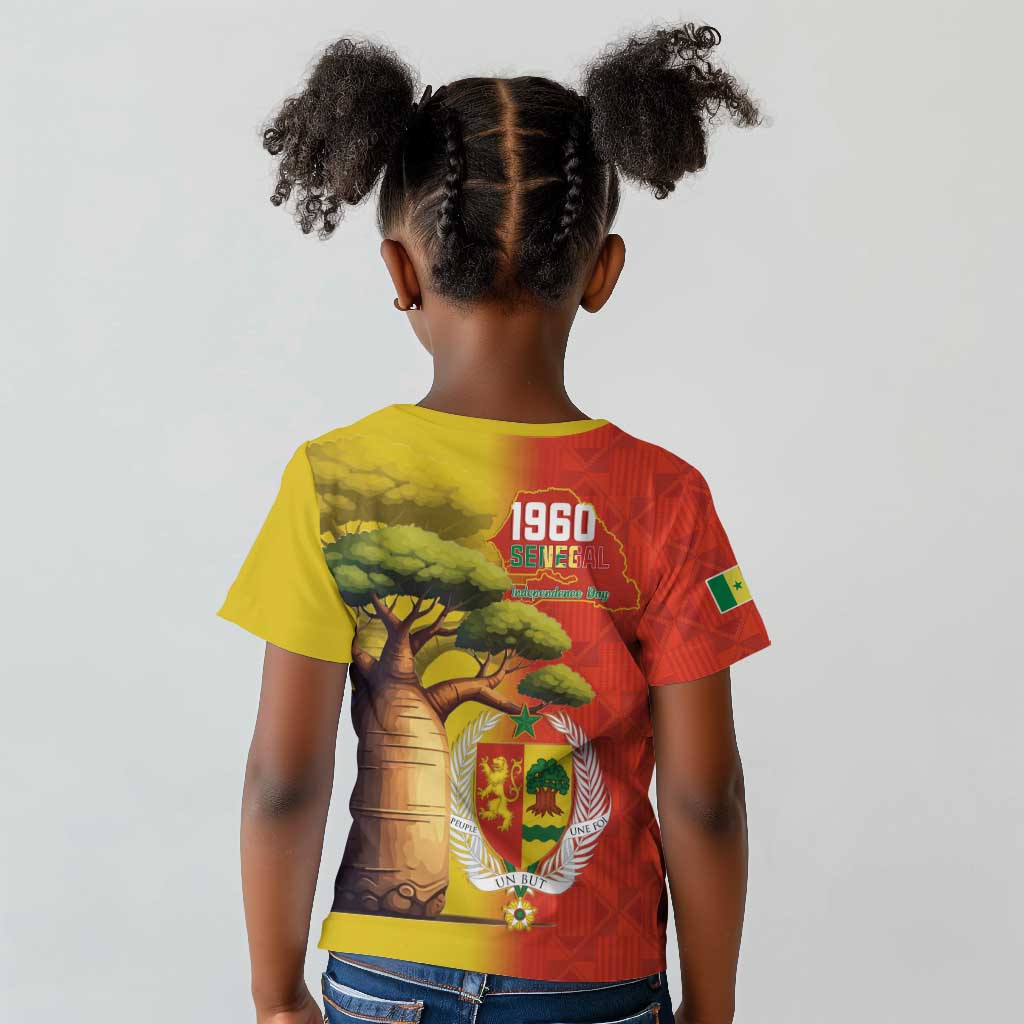 Afro Senegal Independence Day Kid T shirt 65th Anniversary - Kente Pattern