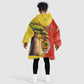 Afro Senegal Independence Day Kid Wearable Blanket Hoodie 65th Anniversary - Kente Pattern