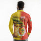 Afro Senegal Independence Day Long Sleeve Polo Shirt 65th Anniversary - Kente Pattern