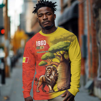 Afro Senegal Independence Day Long Sleeve Shirt 65th Anniversary - Kente Pattern