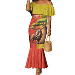 Afro Senegal Independence Day Mermaid Dress 65th Anniversary - Kente Pattern