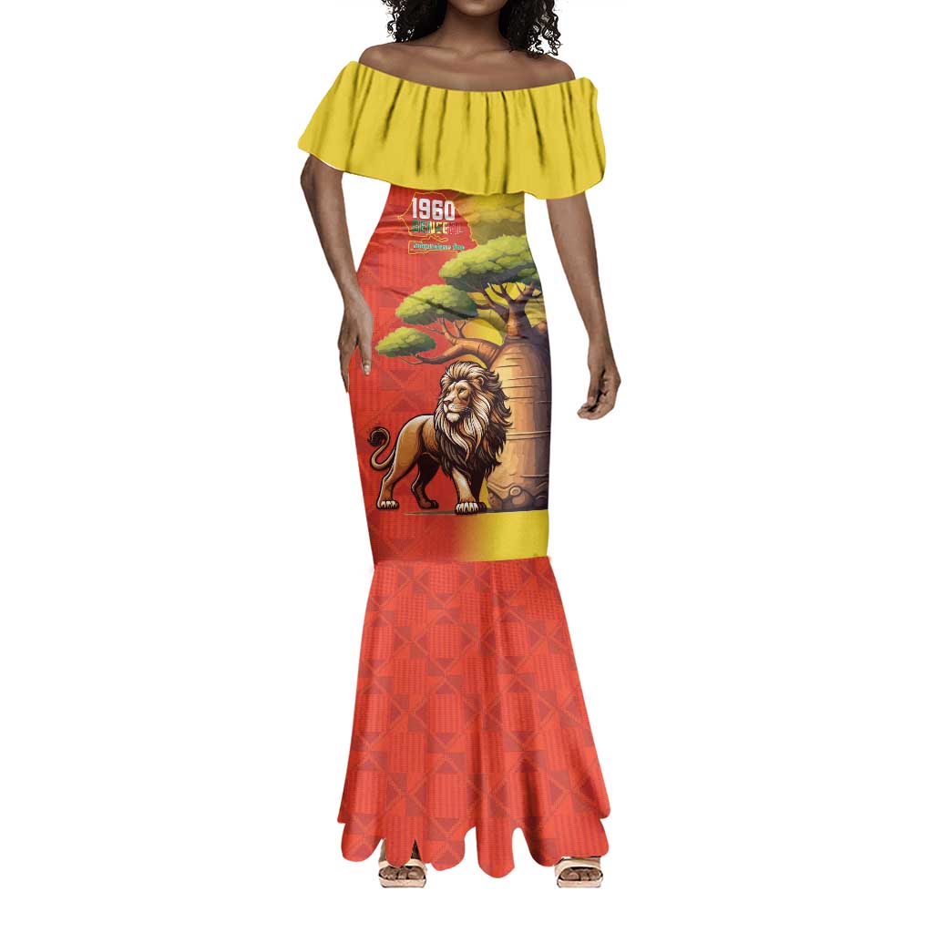 Afro Senegal Independence Day Mermaid Dress 65th Anniversary - Kente Pattern