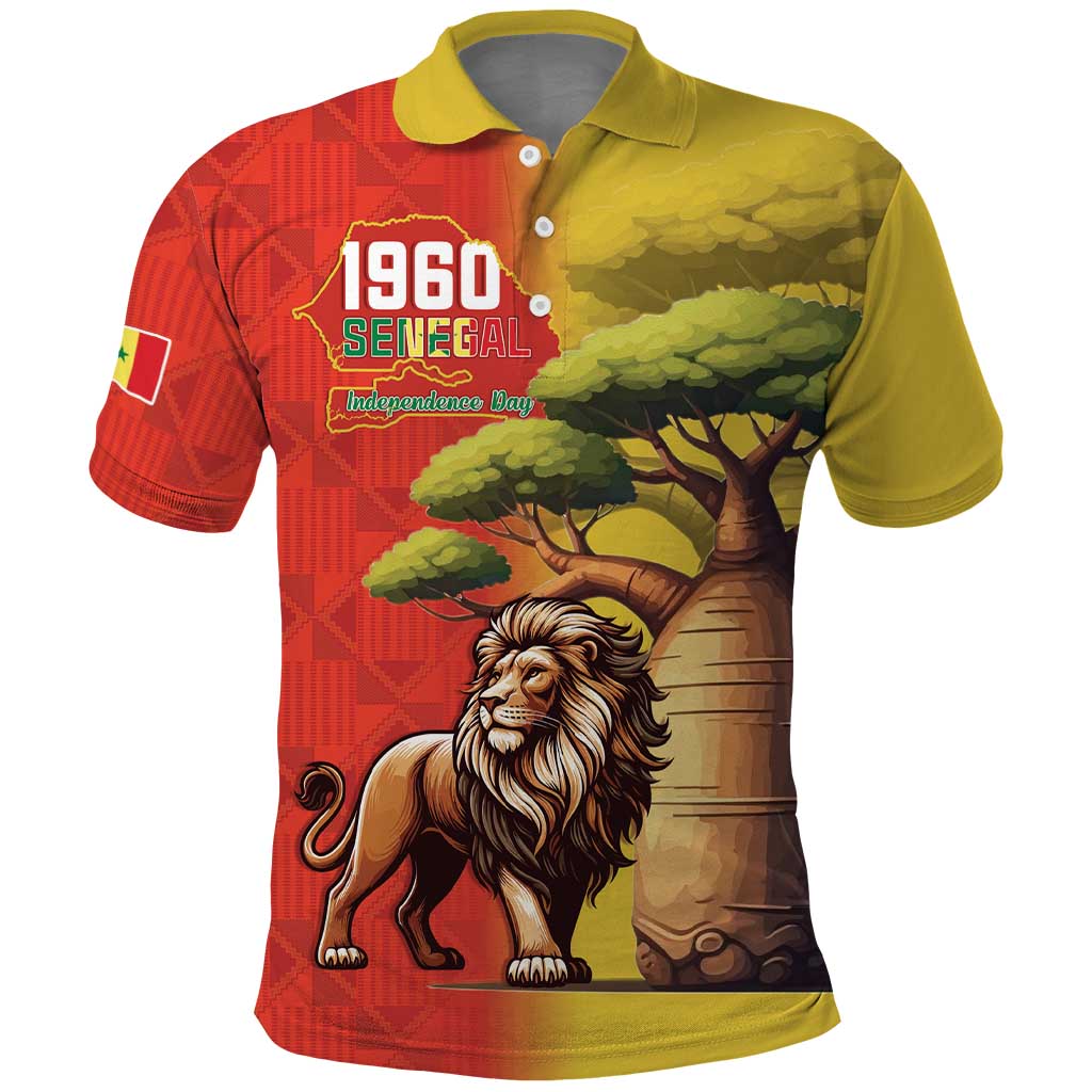 Afro Senegal Independence Day Polo Shirt 65th Anniversary - Kente Pattern