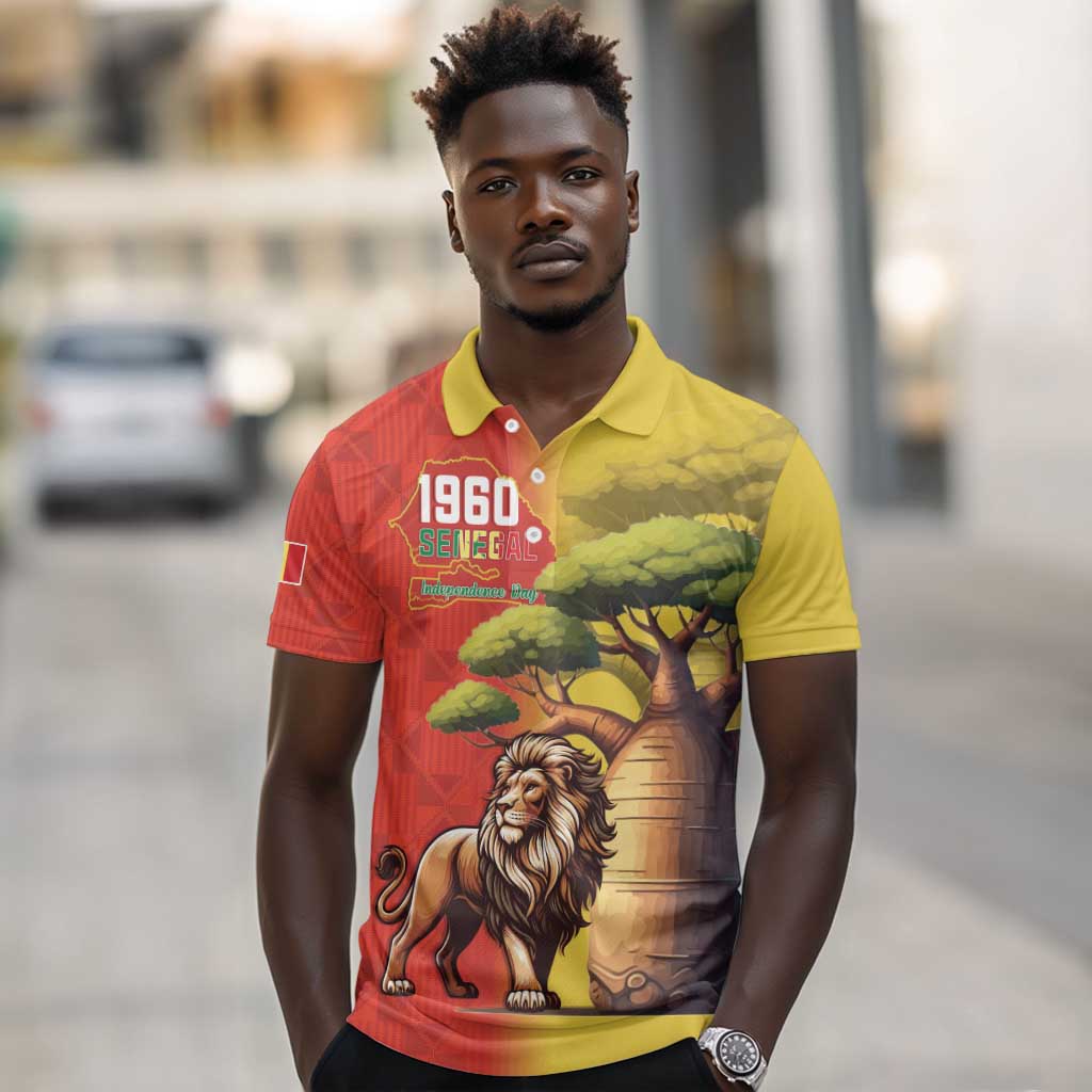 Afro Senegal Independence Day Polo Shirt 65th Anniversary - Kente Pattern