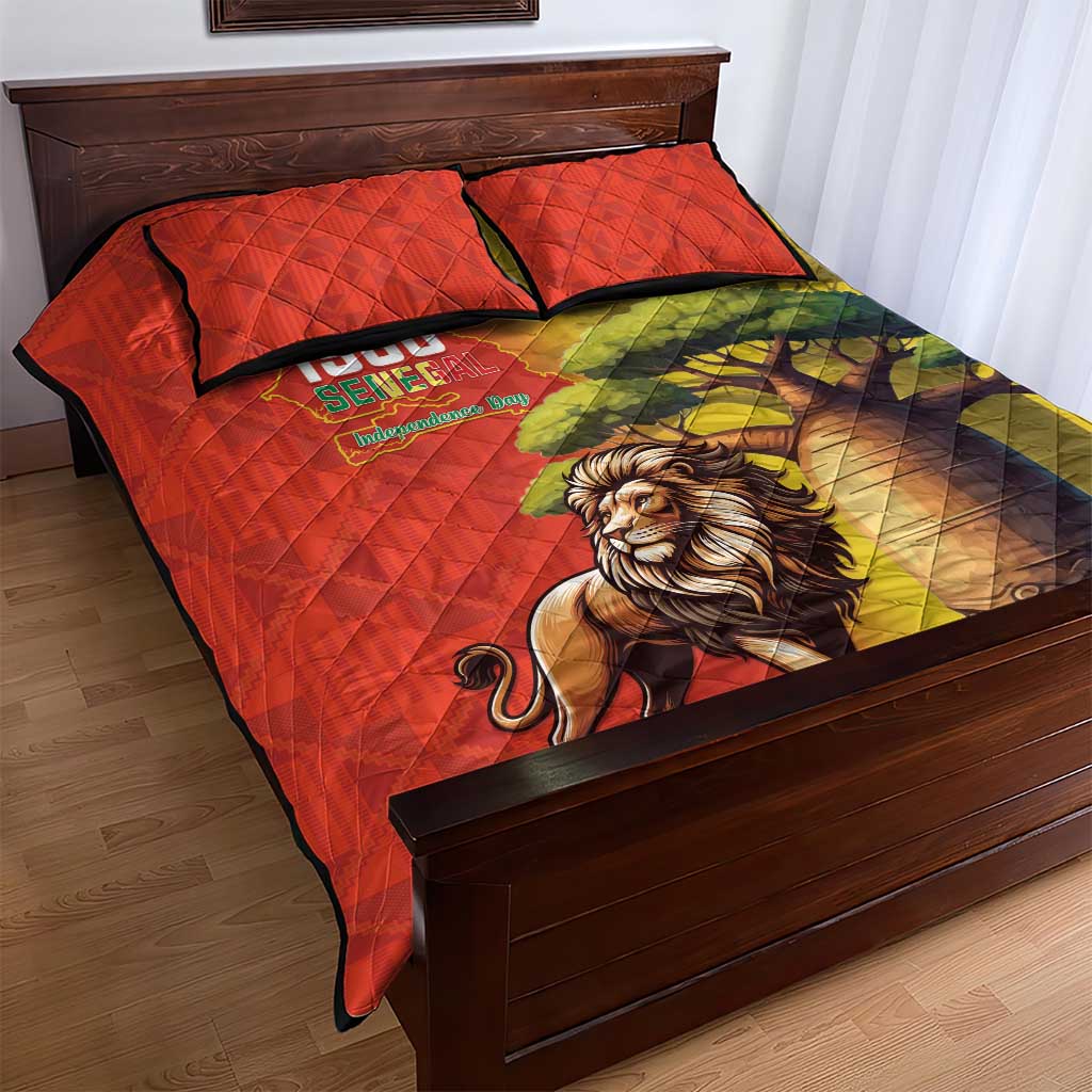 Afro Senegal Independence Day Quilt Bed Set 65th Anniversary - Kente Pattern