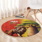 Afro Senegal Independence Day Round Carpet 65th Anniversary - Kente Pattern