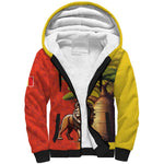 Afro Senegal Independence Day Sherpa Hoodie 65th Anniversary - Kente Pattern