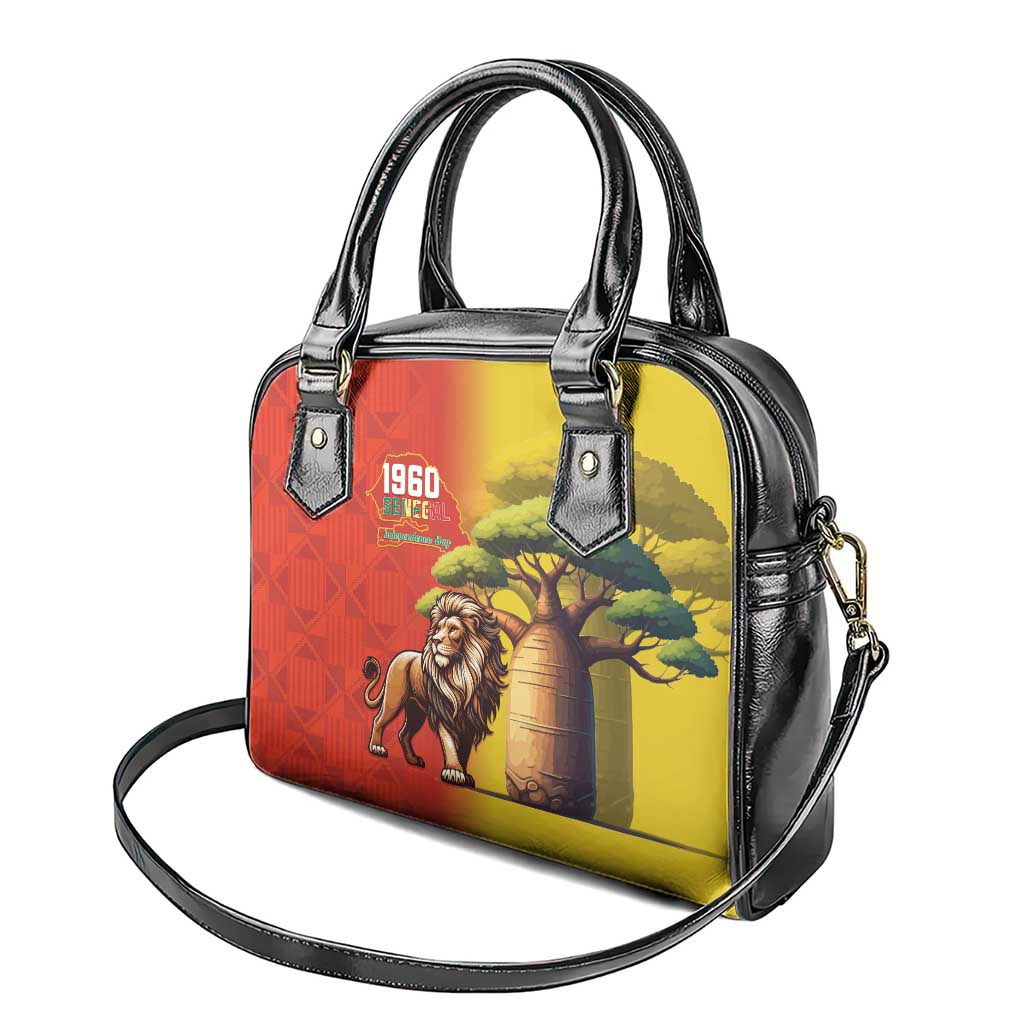 Afro Senegal Independence Day Shoulder Handbag 65th Anniversary - Kente Pattern
