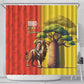 Afro Senegal Independence Day Shower Curtain 65th Anniversary - Kente Pattern