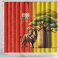 Afro Senegal Independence Day Shower Curtain 65th Anniversary - Kente Pattern