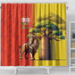 Afro Senegal Independence Day Shower Curtain 65th Anniversary - Kente Pattern