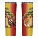 Afro Senegal Independence Day Skinny Tumbler 65th Anniversary - Kente Pattern