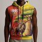 Afro Senegal Independence Day Sleeveless Zip Hoodie 65th Anniversary - Kente Pattern - African Pride
