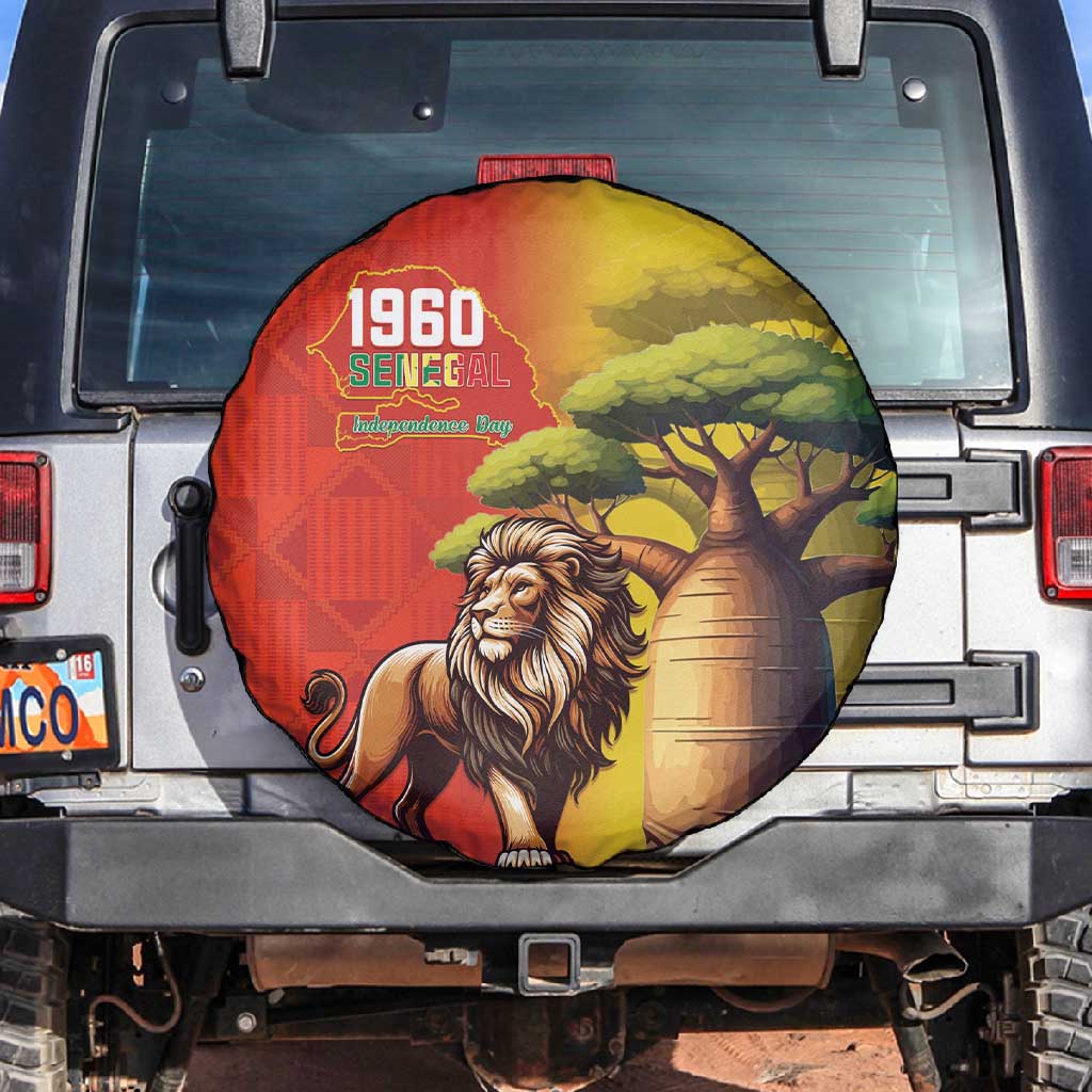 Afro Senegal Independence Day Spare Tire Cover 65th Anniversary - Kente Pattern
