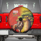 Afro Senegal Independence Day Spare Tire Cover 65th Anniversary - Kente Pattern