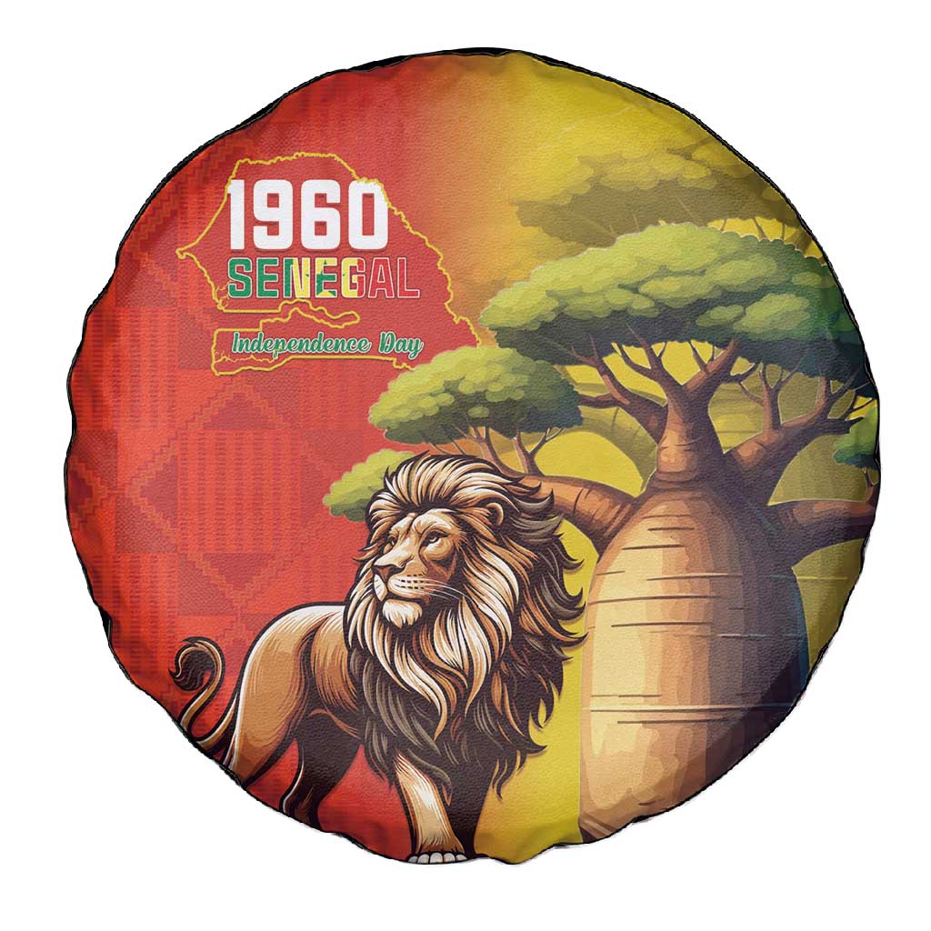 Afro Senegal Independence Day Spare Tire Cover 65th Anniversary - Kente Pattern