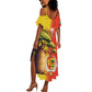 Afro Senegal Independence Day Summer Maxi Dress 65th Anniversary - Kente Pattern