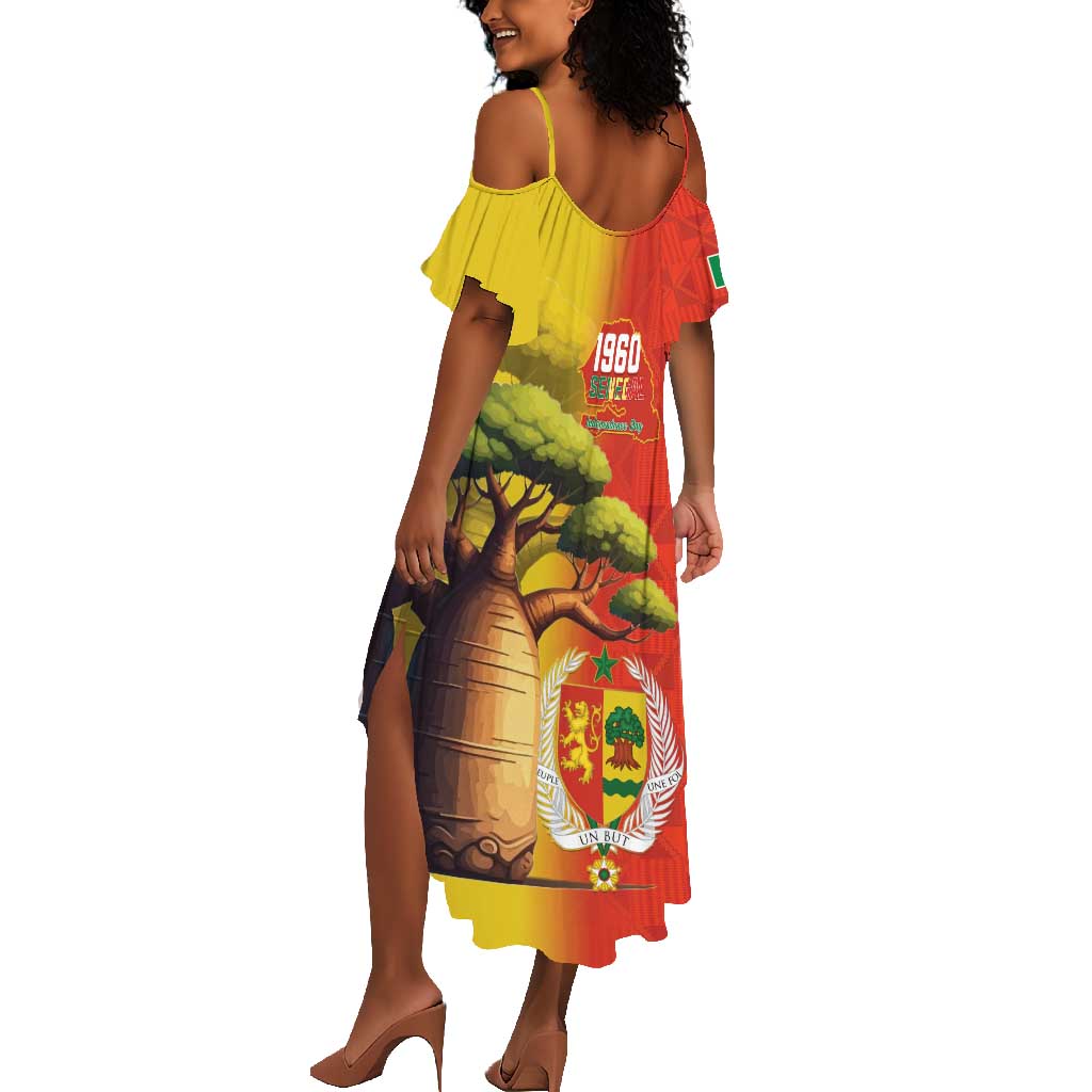 Afro Senegal Independence Day Summer Maxi Dress 65th Anniversary - Kente Pattern