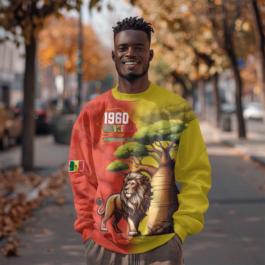 Afro Senegal Independence Day Sweatshirt 65th Anniversary - Kente Pattern